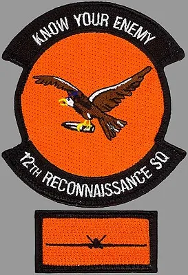 Usaf 12th Reconnaissance Sq.-know Your Enemy- Mq-9 Reaper Uav - Original Patch • $12.95