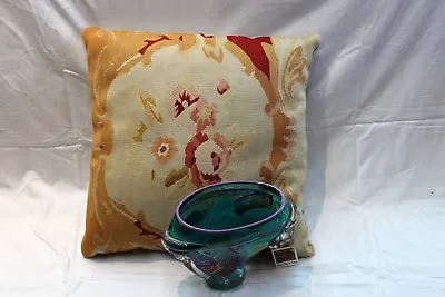 $650 • Buy A Handmade Antique Pillows Made Out Out Of Handmade Aubusson Rug