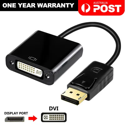 Display Port DisplayPort DP Male To DVI Female Adapter Converter Cable SYD • $5.95
