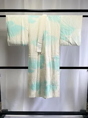 Vintage Japanese Juban Kimono - Women's NagaJuban Silk Kimono Robe • $40
