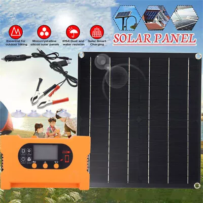 50W 18V Portable Solar Panel Kit Charger Car Battery Maintainer RV W/ Controller • £36.99