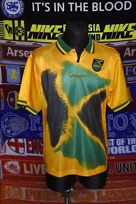 4.5/5 Jamaica Adults XL 46-48  2002 Retro Rare Football Shirt Jersey Soccer • £107.99