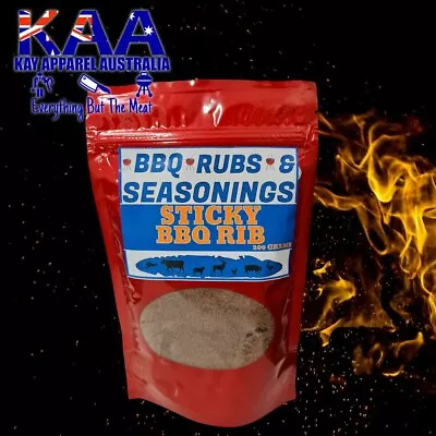 BBQ Rub Sticky Rib Glaze BBQ Rubs 200g Smoking American BBQ Hark Weber GMG • $7