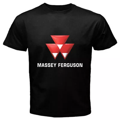 Hot MASSEY FERGUSON Tractors Logo Black T-shirt • $19