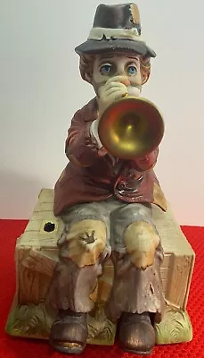 Melody In Motion Porcelain Willie The Trumpeter - Trumpet Player Parts Or Repair • $25