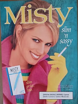 Misty Cigarettes Slim 'n Sassy 1995 Print Ad • $5.50