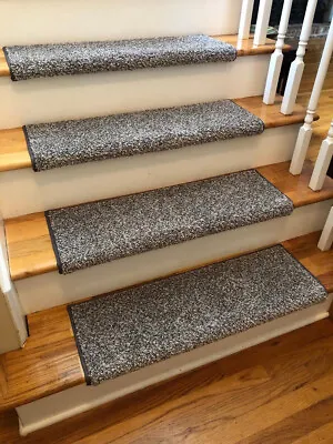 Box Of 5 Padded Carpet Stair Treads 31  Wide | Stone Path | Grays W/Brown Flecks • $80