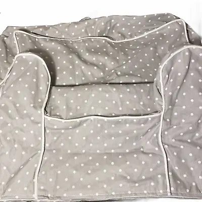Pottery Barn Kids Gray White Polka Dots My First Anywhere Chair Slipcover NEW • $49.99