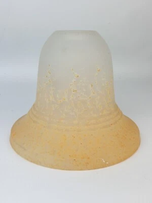 £10.99 • Buy Vintage Glass Bell Shaped Light / Lamp Shade, Amber Tinted, 13cm Tall