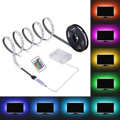 LED Strip Light Battery Powered Waterproof RGB 5050 For Home Decoration  • $15.57
