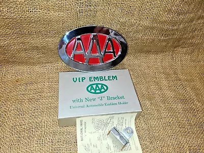 NOS Vintage Original AAA Accessory VIP License Plate Topper Emblem GM Chevy Ford • $51