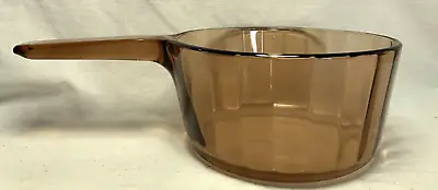 Vintage Pyrex Visions Rare Beveled Amber Glass 1.5L Pan • $32