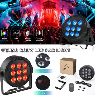 120W 9LED Par Can Light RGBW Beam Stage Lighting DMX DJ Disco Uplight Party Show • $28.99