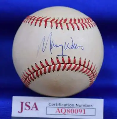Maury Wills JSA COA Autograph National League Feeney Signed Baseball • $69