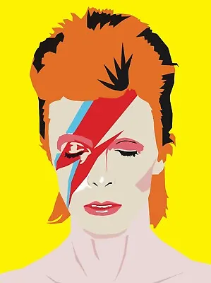 NEW David Bowie Ziggy Stardust Poster Print Canvas Vector Art FREE SHIPPING • $18.16