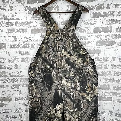 Mossy Oak Flannel Overalls Sz 2XL (48X31) Bib Hunting Camo Vtg Made In USA Flaws • $64.95