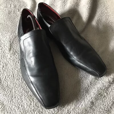 Lambretta Black Leather Slip On Formal Shoes U.K. 9 • £11.85