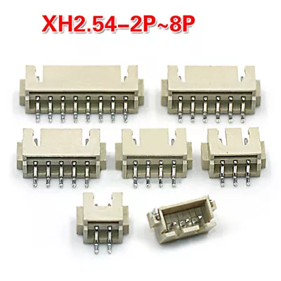 XH2.54mm Terminal Connector 2P/3/4/5/6/8Pin SMT SMD Horizontal Socket PCB Header • $1.84