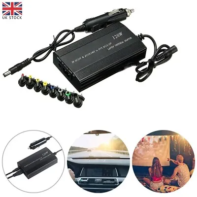£11.20 • Buy Adjustable 12V 120W AC/DC To Adapter Car Charger Laptop Power Supply