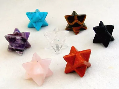 £7 • Buy Gemstone Merkaba Star 8 Point Amethyst Howlite Goldstone Aventurine Tiger Eye