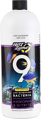 Fritz Aquatics 80205 FritzZyme 9 Nitrifying Bacteria For Salt Water 32 Oz  • $38.25