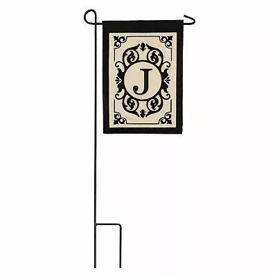 Evergreen Cambridge Monogram Garden Applique Flag Letter J 18'' X 12.5'' Inche • $19.99