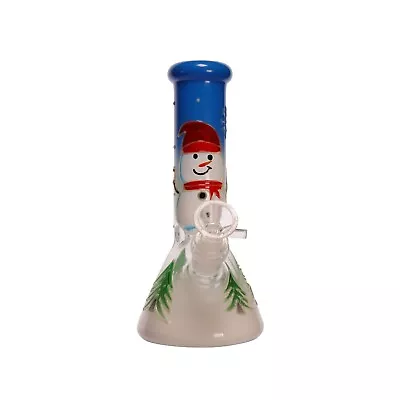 8  Snowman Hookah Glow In The Dark Accent Water Glass Bong Tobacco Smoking Pipe • $24.88