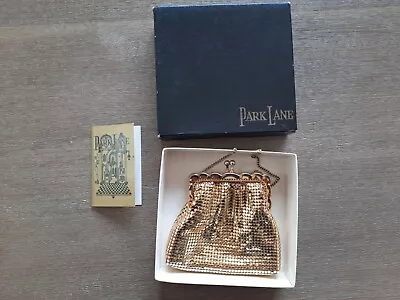 Vintage Gold Park Lane Mesh Purse In Box • $39.95