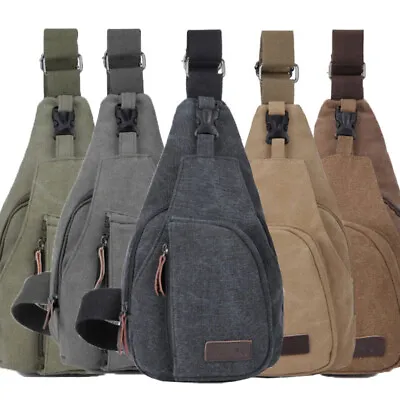 Mens Sling Bag Cross Body Handbag Chest Bag Shoulder Pack Travel Sports Backpack • $11.36