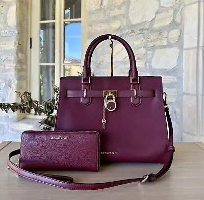 Michael Kors Hamilton MD Leather Satchel Handbag/wallet Option NWT • $129