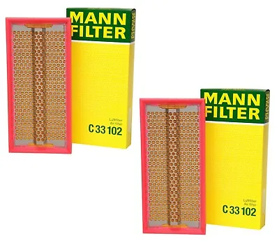 Mann Set Pair Of 2 Engine Air Filters For Mercedes W140 W124 R129 1992-1999 • $32.96