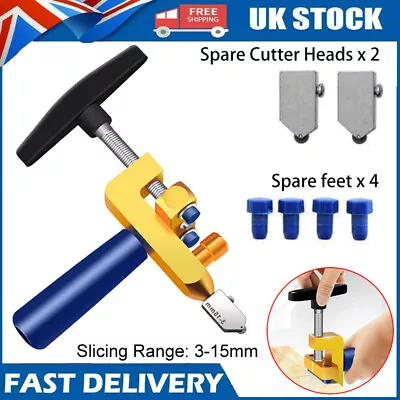 2in1 Multifunctional Easy Glide Glass Tile Cutter Ceramic Cutting One-piece Tool • £12.55