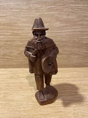 Vintage Wooden Carved Hiker Hobo Figurine BS3 • $21.74