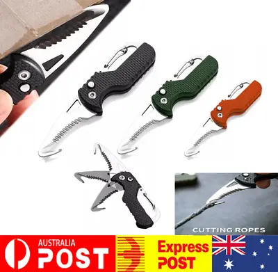 Small Mini Stainless Steel Folding Pocket Knife Keychain Blade Outdoor Fishing • $8.99