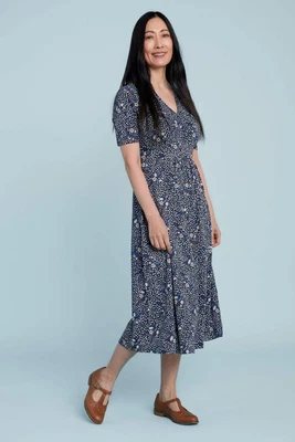 £13.75 • Buy Seasalt Women's Dress - Purple Carwynnen Midi Dress - Regular - Coastal Posy Dee
