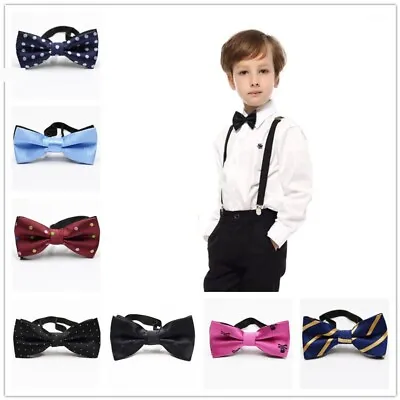 $2.07 • Buy Children Bow Tie Baby Boy Kids Shirt Neck Tie Bowknot Dot Party Fashion Bowtie