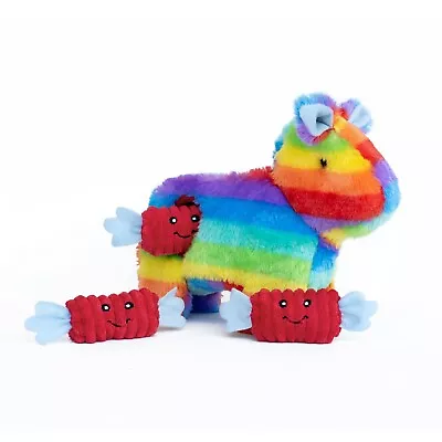 Zippy Paws Interactive Burrow Plush Dog Toy - Rainbow Piñata With Candy • $24.99