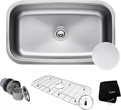 Undermount Kitchen Sink 31.5  Stainless Steel Single Bowl Scratch Resist • $169.87