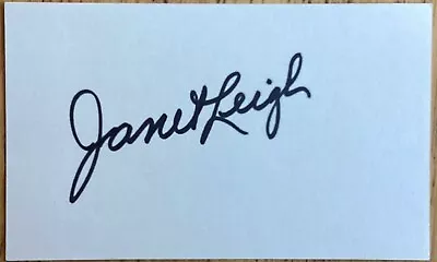 Janet Leigh Signed Card • £20