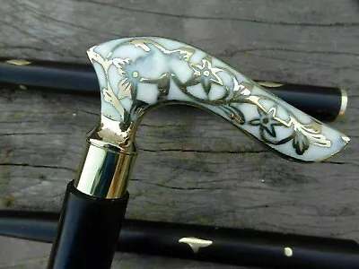 $29.70 • Buy Vintage Style Antique Victorian Designer Brass Handle Wooden Walking Stick Cane