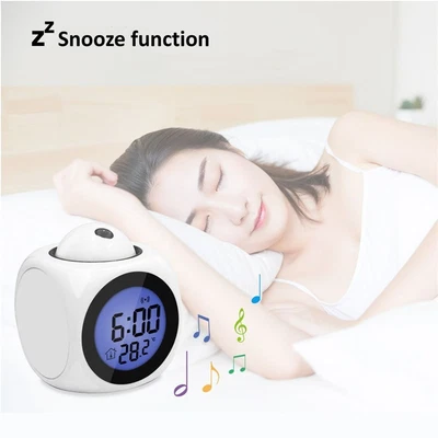 £9.02 • Buy Projection Clock LED Alarm Digital Temperature Indicators Wall / Ceiling LCD