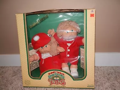 1985 Vintage Cabbage Patch Twins Dolls Nrfb Jackie Irma & Winston Hamilton • $159.99