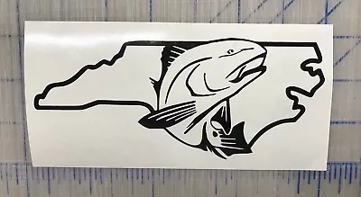 Redfish North Carolina Decal - Multiple Sizes And Colors - Fishing Inshore Bass • $3.72