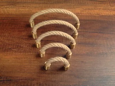 Nautical Rope Drawer Pulls Brass Drawer Pulls For Drawers Doors And Cupboards • £14.94