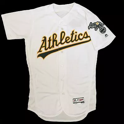 Mens MLB Oakland Athletics Authentic On Field Flex Base Jersey - Home White • $99.99