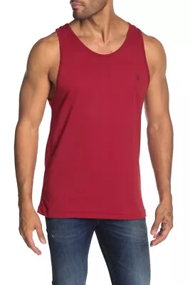 Volcom Men's S Tank Top Tee T-Shirt Red Logo Circle Stone Cotton Blend  • $16.90