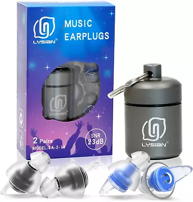 High Fidelity Concert Ear Plugs Music Noise Cancelling Musicians Earplugs 2Pairs • $25.79