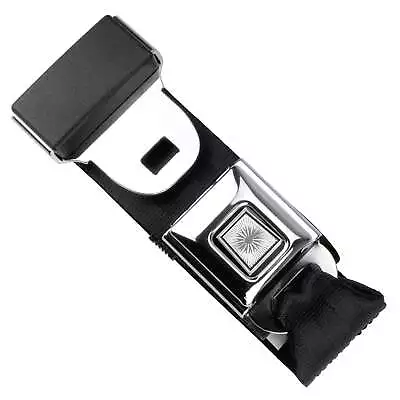 RetroBelt Black Pushbutton Lap Seat Belt 75  No Hardware Seatbelt Safety Classic • $30.99