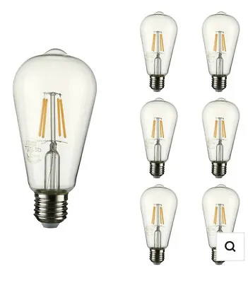 LED Filament ST64 Edison Bulb E27 Edison Screw Pack Of 6 • £10.99