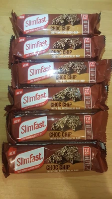 £14.99 • Buy Slimfast Choc Chip Balanced Meal Replacement Bars 6 60g Gym Fitness Exercise Set